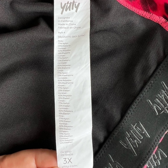 Yitty Headliner Shaping Midi Bralette Yitty Kitty Pink Animal Print NWT Plus 3X - Picture 9 of 11